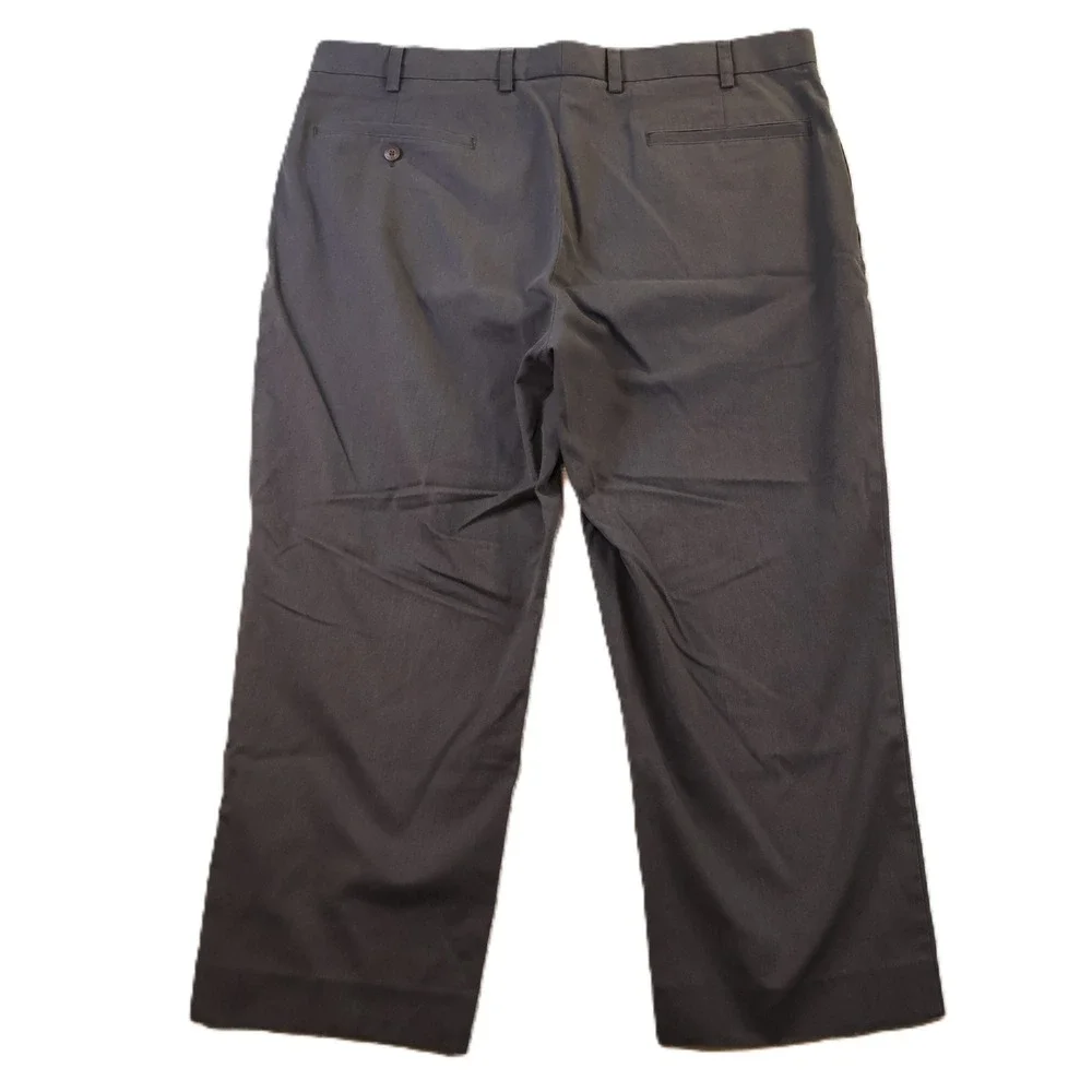 Orvis Mens 40x25 Chino Pants Gray Flat Front Cotton Hemmed 2JKF 687278